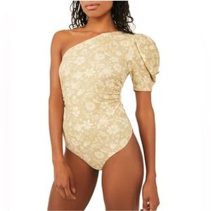 NWT Free People Somethin’ Bout You One Shoulder Bodysuit